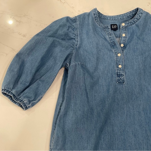 GAP Woman’s Blue Denim Dress with buttons and pockets - Picture 4 of 16